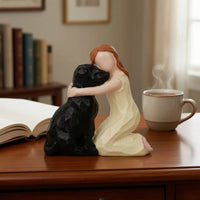 Hand-Painted Resin Figurine Faceless Desk Figurine Stylized Tabletop Ornament Textured for Shelf