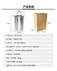 Stainless Steel Meat Steaming Bucket with Temperature Monitor