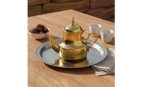 Ornate Design Arabic Coffee Pot Easy Pour Spout Arabic Teapot Heat-Resistant for Dining Table