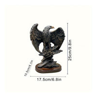 Flying Eagle Sculpture Easy to Clean Bronze Eagle Statue Long-Lasting for Office