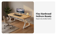 Study Desk Spacious Desktop Double Workstation Desk Sturdy Construction Home Office Workstation for Couples, Professionals, Bedroom, Game Room