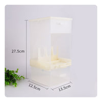 Bird Feeder Box Rectangular Bird Feeder with Tray Transparent for Indoor Aviary