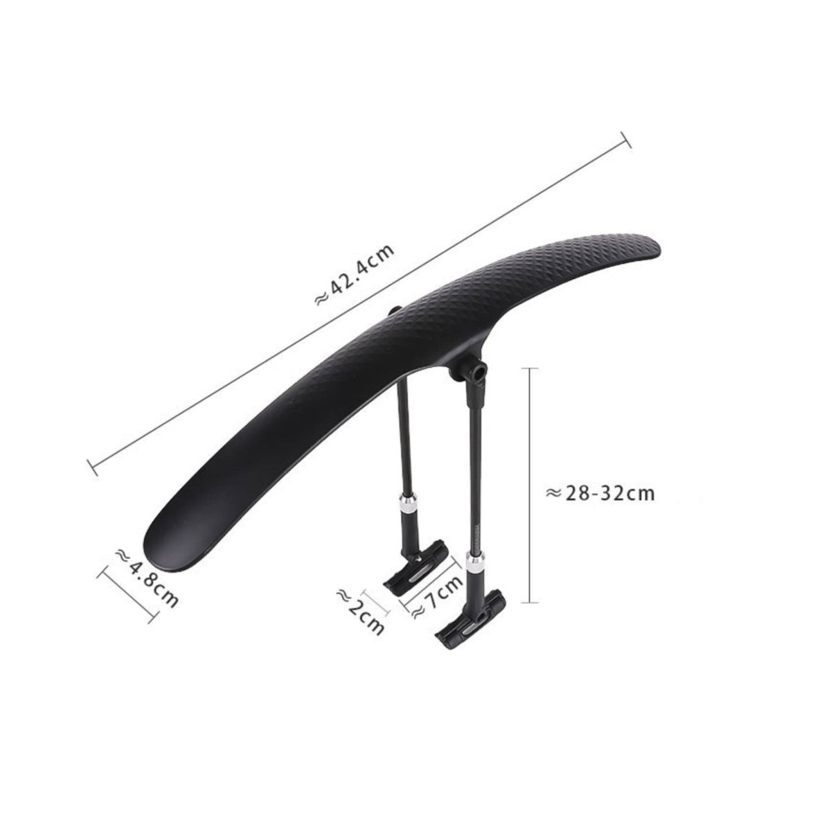 Mudguard with Support Rods Curved Bike Mudguard Set Cycle Mudguard Adjustable Bike Mudguard Easy-Install for Cyclists
