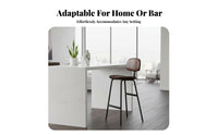 Lowrear Bar Stool Utilitarian Design High Chair with Spinerest Minimalist Design for Homeowners, Adults, Restaurant, Cafe