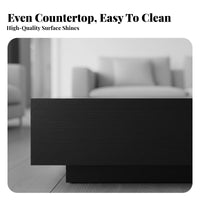 Square Plinth Minimalist Design Coffee Table Nordic Design With Storage for Homeowners, Families, Studio, Lounge Area