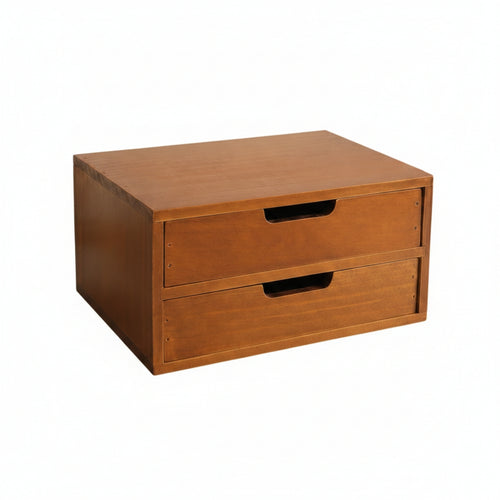Desk Organizer with Drawers Versatile Storage Cabinet with Drawers Wood Finish Desktop Cabinet for Vanity, Office