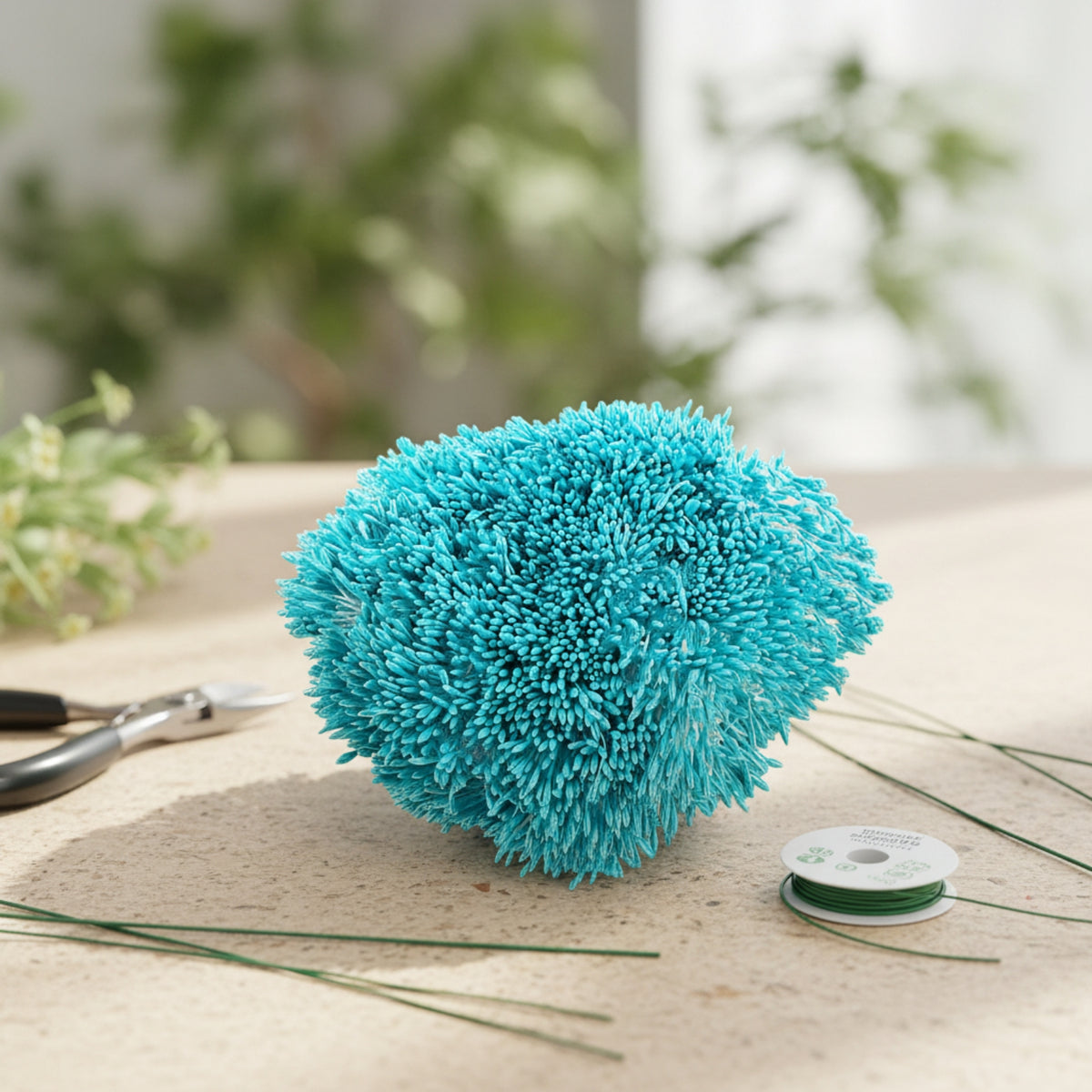Gypsum Flower Stamen with Thread Double-Headed Artificial Flower Stamen Bundle Handmade Craft Material for Crafters, Florists, DIY Crafts