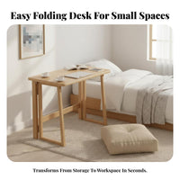 No-Assembly Folding Desk Portable Foldable Desk Minimalist Design for Dorm Room