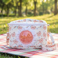 Pet Carrier Bag and Small Animal Carrier with Wood Base, Portable Pet Tote Bag and Pet Hand Bag with Shoulder Strap for Outdoor Spring Outing