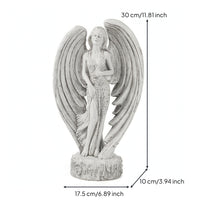 Angel Statue Vintage-Style Angel Statue with Pedestal Carved for Living Room
