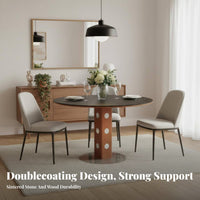 Space-Saving Round Pedestal Table Nordic Design circular table with Tripod Base Modern design Household Furniture Minimalist for Small Apartment Dwellers, Families, Homeowners, Dining Room, Home, Kitchen, Morning Dining Corner