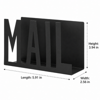 Iron Desk Organiser, Minimalist Document Tray for Home Office, Metal Mail Organizer Letter Holder