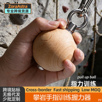 攀岩指力训练握力器榉木防滑引体向上训练球练臂肌腕力小臂力量球