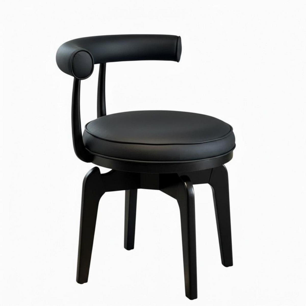Rotating Dining Chair Vintage & Design Upholstered Rotating Armchair Padded Seat and Backrest Curved Backrestrest for Kitchen