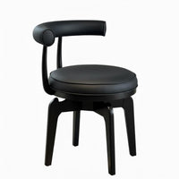 Rotating Dining Chair Vintage & Design Upholstered Rotating Armchair Padded Seat and Backrest Curved Backrestrest for Kitchen