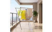 Foldable Clothes Drying Rack Telescopic Laundry Drying Rack Adjustable Clothes Airer Rust-Resistant for Balcony