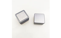 Fitted Lid Chocolate Gift Box Ribbed Sides Square Chocolate Box Textured Front Panel Glossy Top