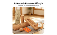 Cork Stretching Exercise Column Solid Cork Massage Column Cylindrical Stretching Exercise Roller