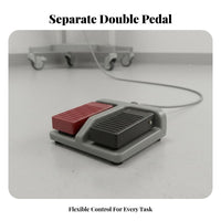 Heavy Duty Double Pedal Foot Switch Long-Lasting Plastic Double Foot Pedal Multi-Function for Medical Technicians, Gaming, Footage Editing