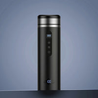 doubleUse Electric Heating Cup Digital Car Electric Heating Mug Compact Travel Kettle Stainless Steel for Travelers