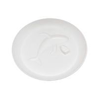 Whale Condiment Bowl Smooth Glazed Raised Rim Dish Glossy Finish