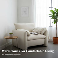 Elephant Ear Accent Chair Italian Design Single Sofa Plush Fabric Ergonomic Shape for Adults, Students, Bedroom, Study