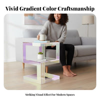 Iridescent Acrylic Table Rainbow Color Household Furnishing Minimalist