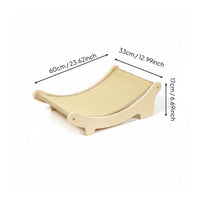 Solid Wood Structure Wooden Cat Scratcher Bed All Seasons Use Pet Furniture for Kittens