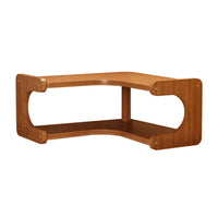Corner Desktop Rack Polished Surface Wooden Corner Organizer Open Shelving Wood Display Shelf