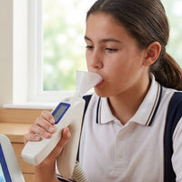 Digital Lung Capacity Tester Easy to Use Spirometer with Mouthpiece Portable Lung Capacity Monitor One-Button for Students, Athletes, School Fitness Testing, Home Training