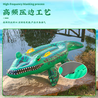 新款现货PVC充气鳄鱼冲浪板 水上漂流浮排户外游泳装备坐骑滑水板