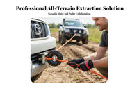 Low Friction Snatch Recovery Hoop Heavy Duty Winch Snatch Hoop High Breaking Strength for 4x4 Drivers, SUV Owners, Winching