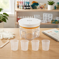 Bubble Removal Chamber 95 kPa Vacuum Chamber with Measuring Cups 2 L Transparent for Crafters, Resin Casting, Workshops