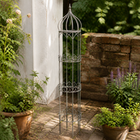 Climbing Plant Trellis, Metal Antique Bronze, Garden Trellis for Inserting for Flowering Plants, Clematis, Tomatoes, Ivy