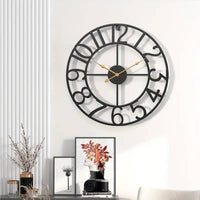 Vintage Metal Wall Timepiece Decorative Home Decor Item Easy to Read for Office