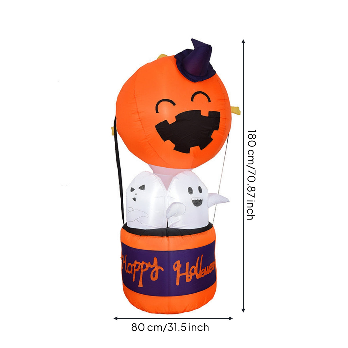 Exterior Halloween Inflatable Outdoor Inflable De Halloween Inflate Inflable De Calabaza Y Fantasma Espeluznante for Yard, Garden, Porch