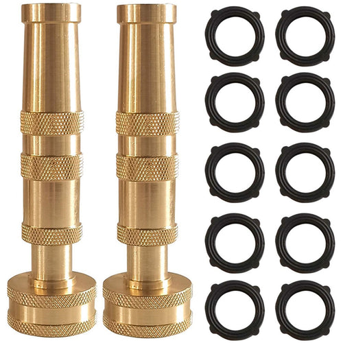 2 Pieces Hose Nozzle with Washers High Pressure for Outdoor Cleaning