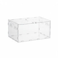 Transparent Box Ventilated Design Transparent Enclosure Secure Latch Acrylic Reptile Enclosure for Desktop