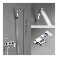 Brass rain shower set, 3 modes