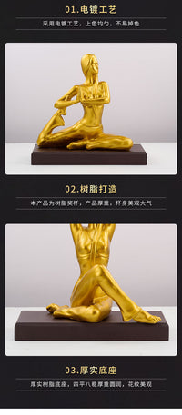 瑜珈街舞瘦身塑身减肥健美奖杯会所健身馆瑜珈馆树脂工艺品摆件