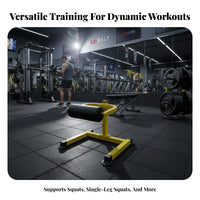 Anti-Slip Base Bulgarian Split Squat Stand Stable Design Single Leg Squat Stand Sturdy Steel Frame Glute Training Rack Heavy Duty for Home Gym