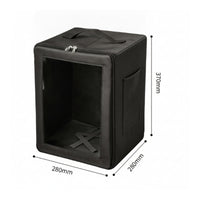 Soft-Sided Cosplay Storage Box with Window Safeguarding Hairpiece Head Case Transparent Hairpiece Case with Handle Long-Lasting for Conventions