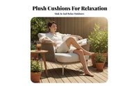 Rattan design 4-Piece Woven Sofa Group Weather-Resistant Outdoor Furniture Includes paddings Patio Seating Modern Design for Guesthouse managers, Hotel Owners, Garden, Balcony, rearyard, waterfront