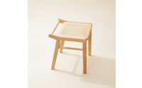 Makeup Vanity Chair Portable bamboo Footstool Traditional Footrest for Vanity