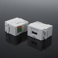 128型USB电源模块 220V插座 5V安卓2.1A手机充电模块
