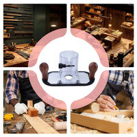 Transparent Router Base Easy to Install Slotting Router Base Stable Power Tool Accessory for Woodworkers