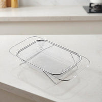 Stainless Steel Colander Retractable Sink Basket, Fine Mesh Kitchen Sink Colander Over Sink for Vegetables Fruits, Extendable Colander Basket