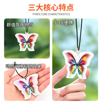 3D Dynamic Grating Butterfly Acrylic Car Hanging Ornament