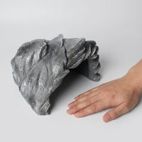 Resin Aquarium Rock Cave Decorations, Realistic Aquarium Cave for Snake Accessories for Vivarium, Climbing Stone Hideaway for Hamsters, Gray
