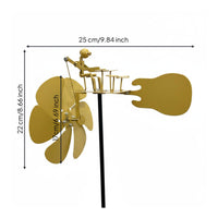 Metal Wind Weatherproof Lawn Pinwheel Reflective for Patio
